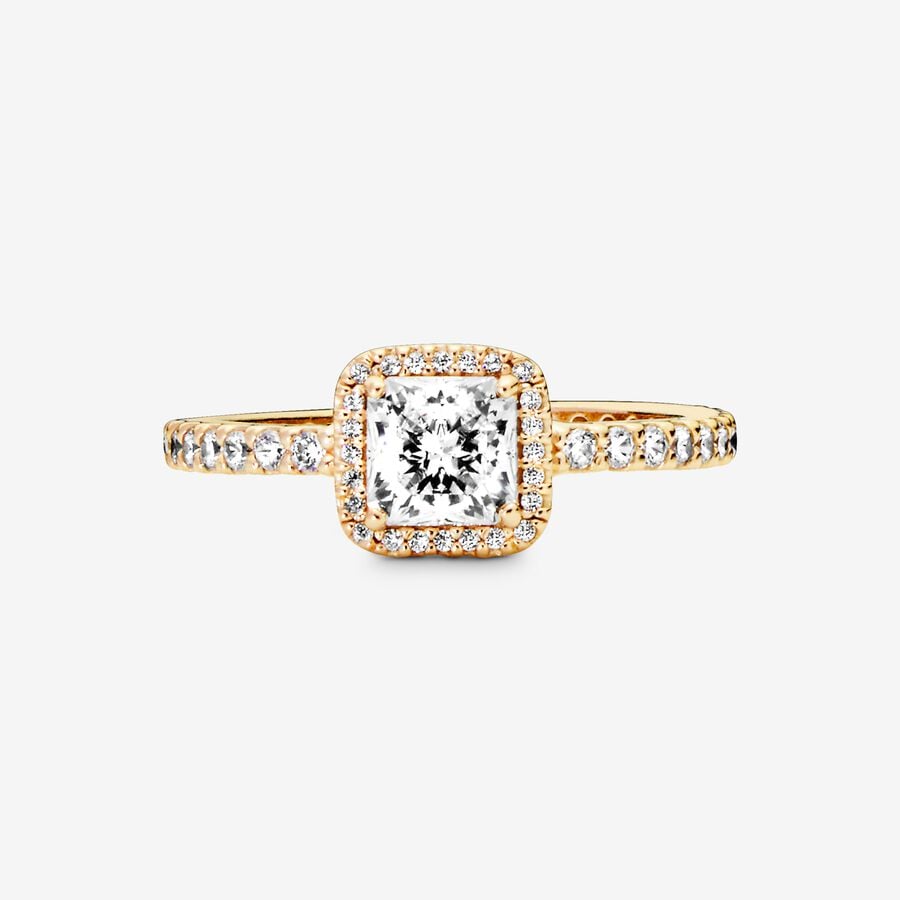 Pandora Square Sparkle Halo Ring – Tivoli Jewelers