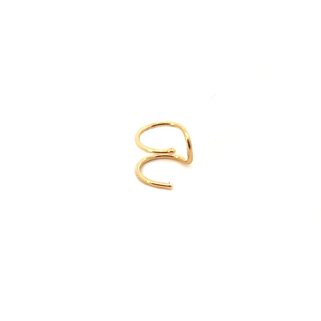 14K Yellow Gold Double Hoop Ear Cuff - Tivoli Jewelers