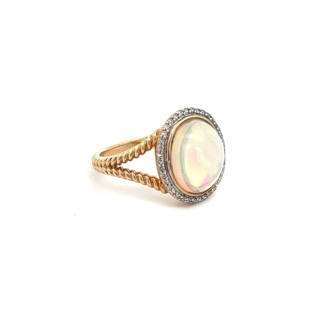 14K Yellow Gold Large Opal Ring - Tivoli Jewelers