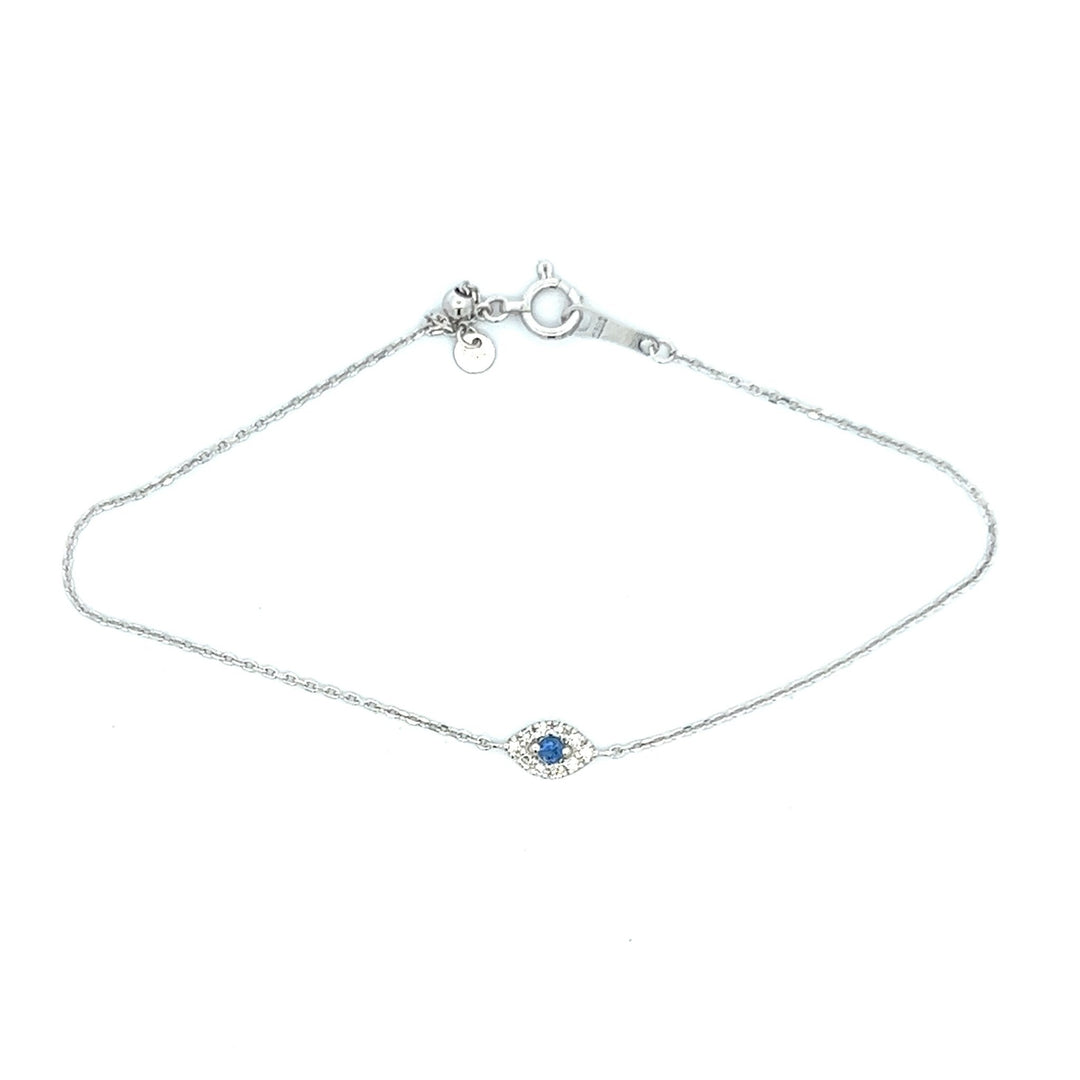 18K White Gold Diamond Eye Bracelet - Tivoli Jewelers