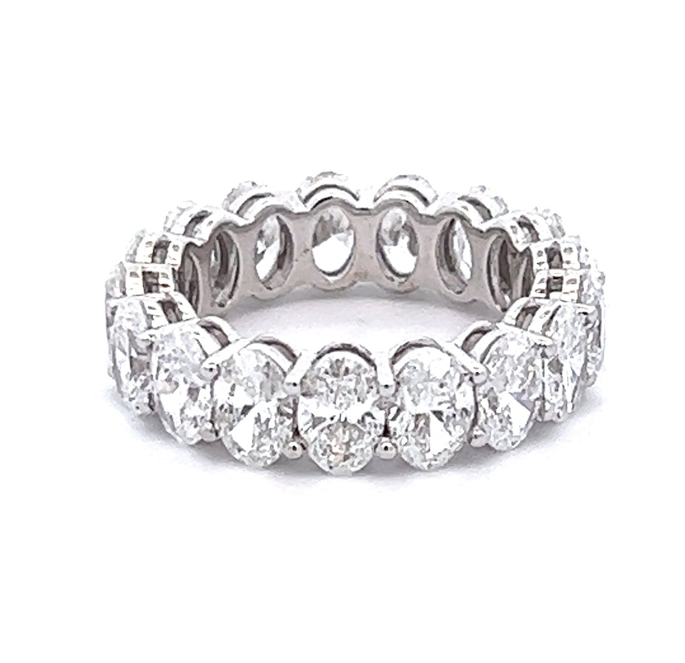 Diamond Eternity Ring 14Karat Lab Grown Oval Cut Diamonds - Tivoli Jewelers