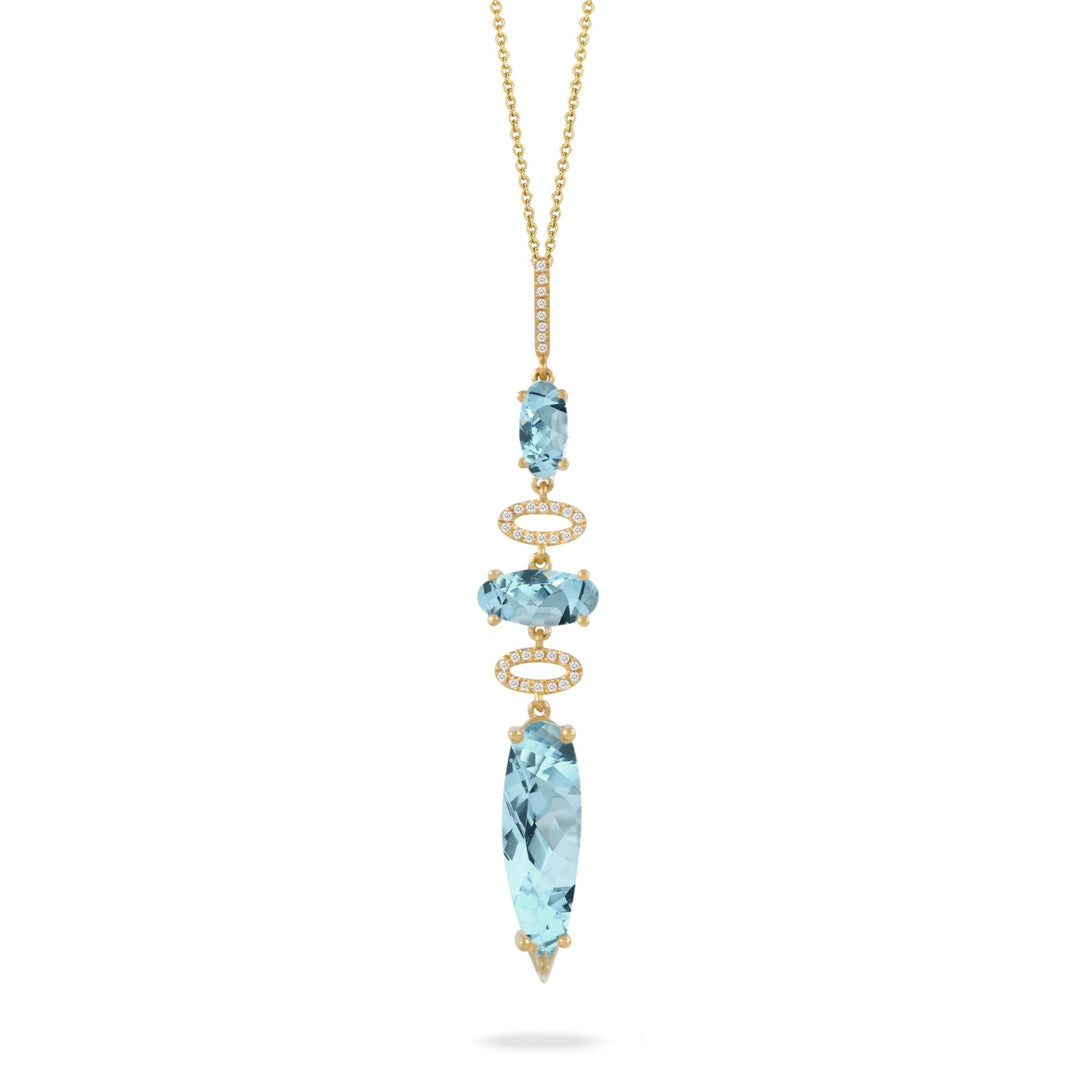 Doves by Doron Paloma Blue Topaz Drop Necklace - Tivoli Jewelers
