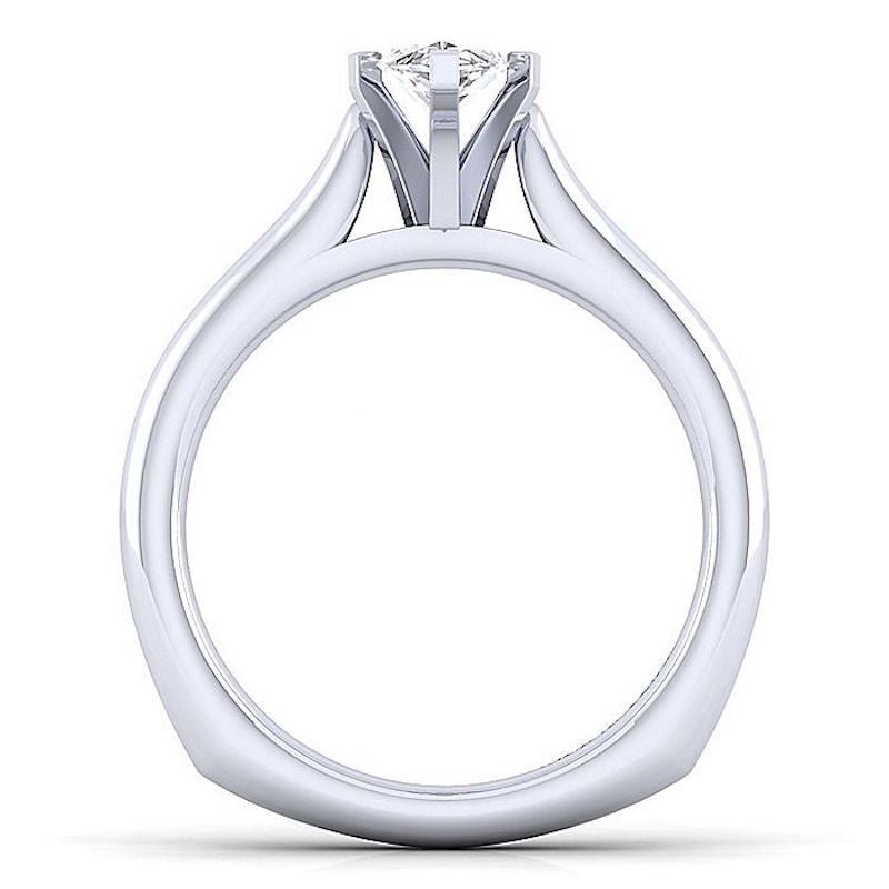 Gabriel & Co 14K White Gold Allie Solitaire Diamond Engagement Ring - Tivoli Jewelers