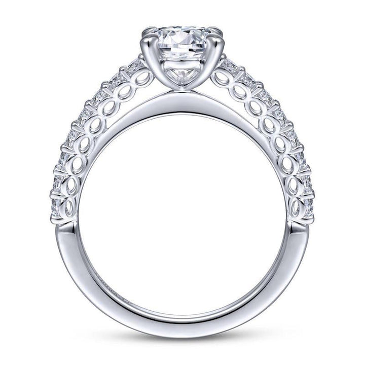 Gabriel & Co. 14k White Gold Classic Straight Engagement Ring - Tivoli Jewelers