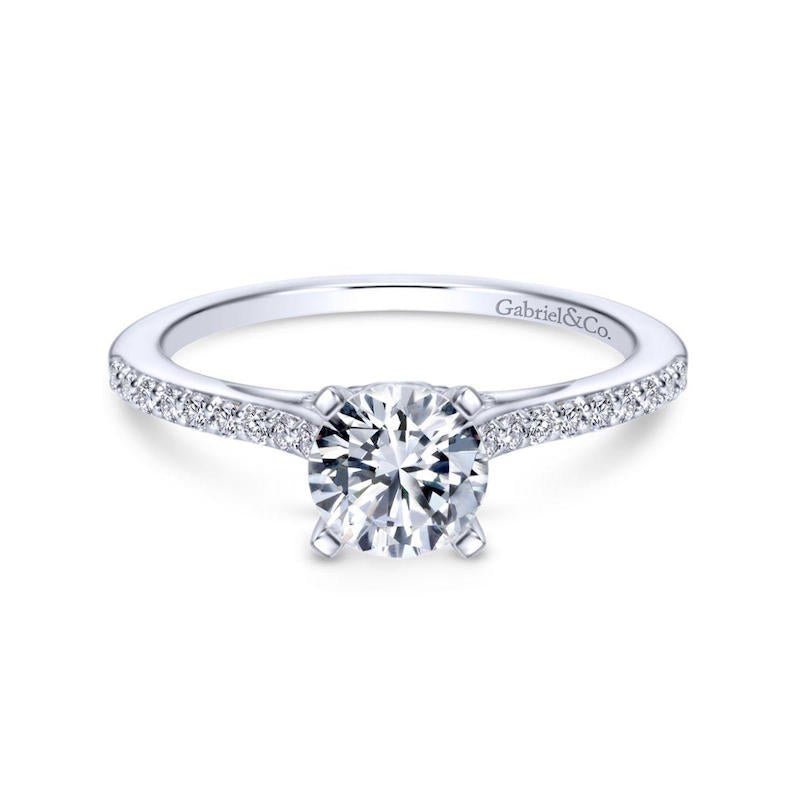 Gabriel & Co 14K White Gold Diamond Engagement Ring ER16129R8W44JJ