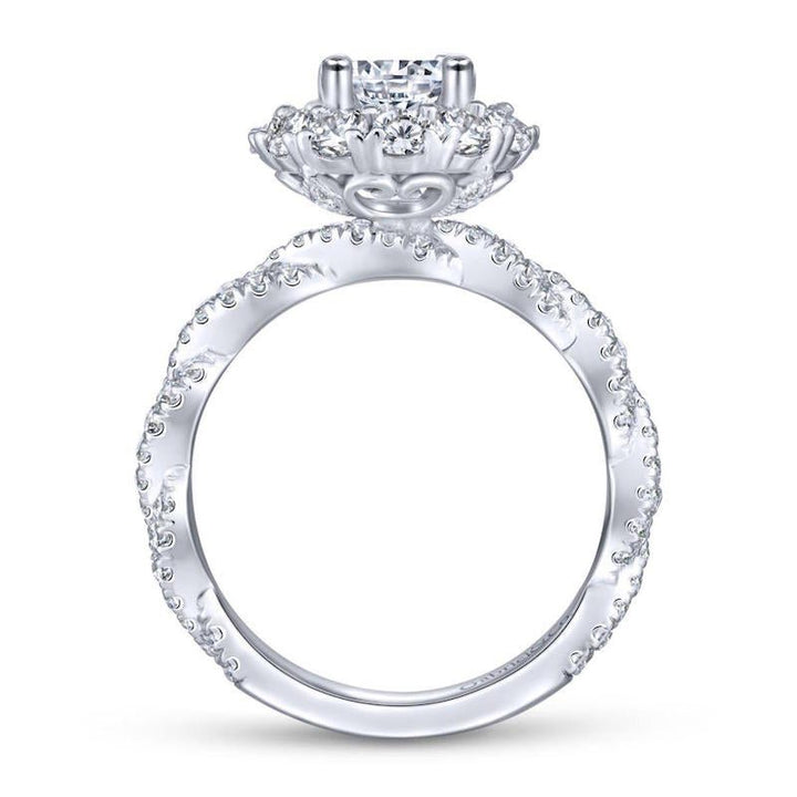 Gabriel & Co. 14k White Gold Embrace Double Halo Engagement Ring - Tivoli Jewelers