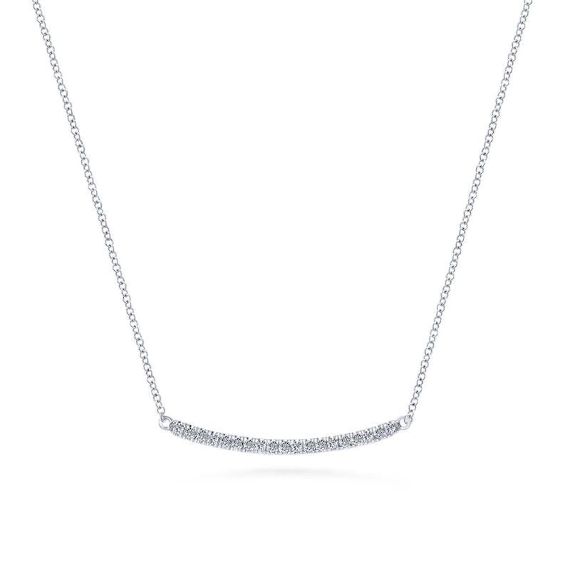 Gabriel & Co. 14k White Gold Lusso Diamond Necklace - Tivoli Jewelers