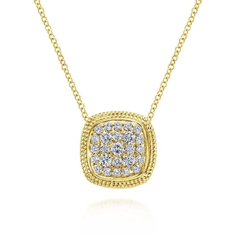 Gabriel & Co. 14k Yellow Gold Hampton Diamond Necklace - Tivoli Jewelers