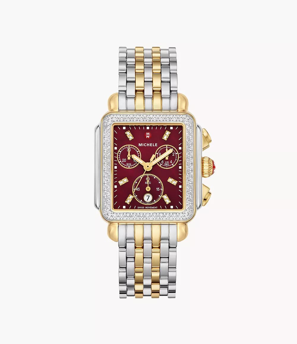 Michele rose gold clearance diamond watch