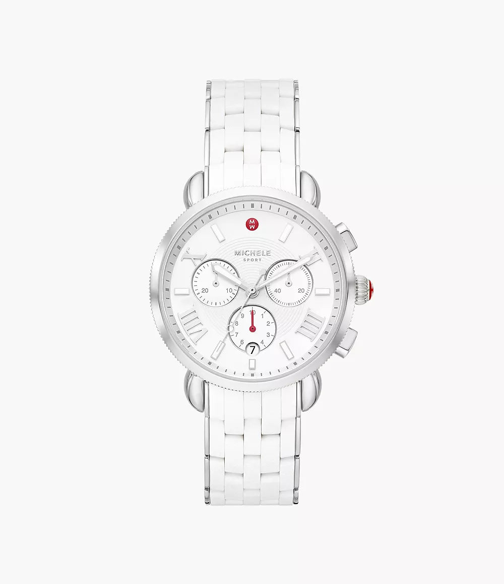 Michele Sporty Sport Sail Watch Silver Tivoli Jewelers