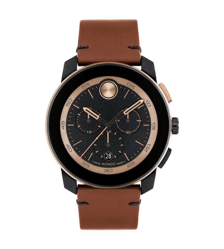 Movado BOLD TR90 Black and Bronze Watch - Tivoli Jewelers