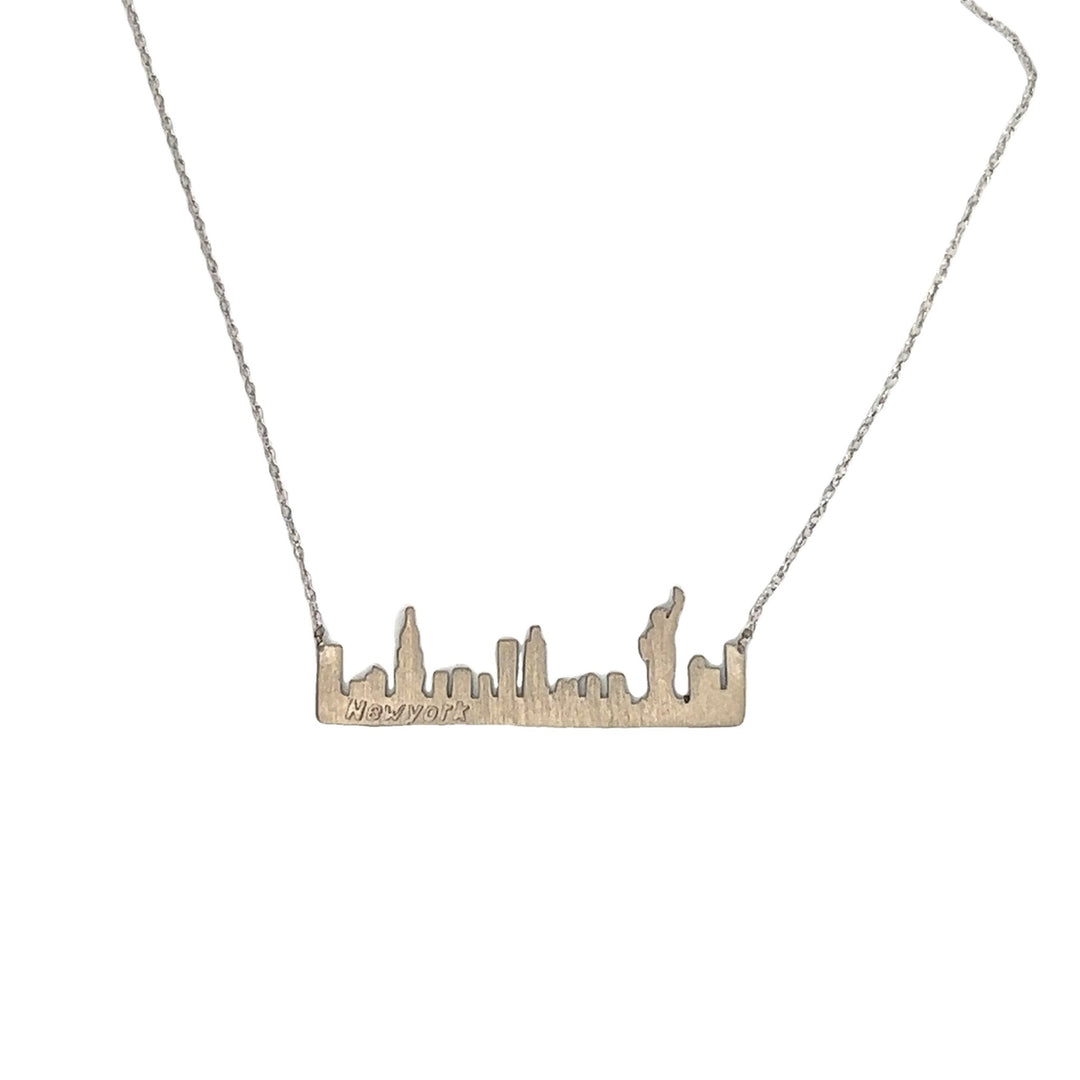 New York City Skyline in 14 Karat White Gold - Tivoli Jewelers