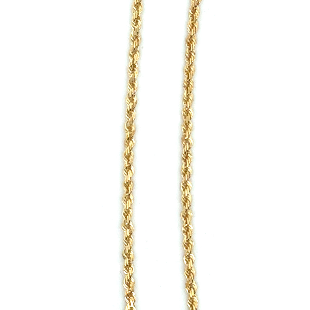 Classic Diamond Cut Rope Chain 14 Karat