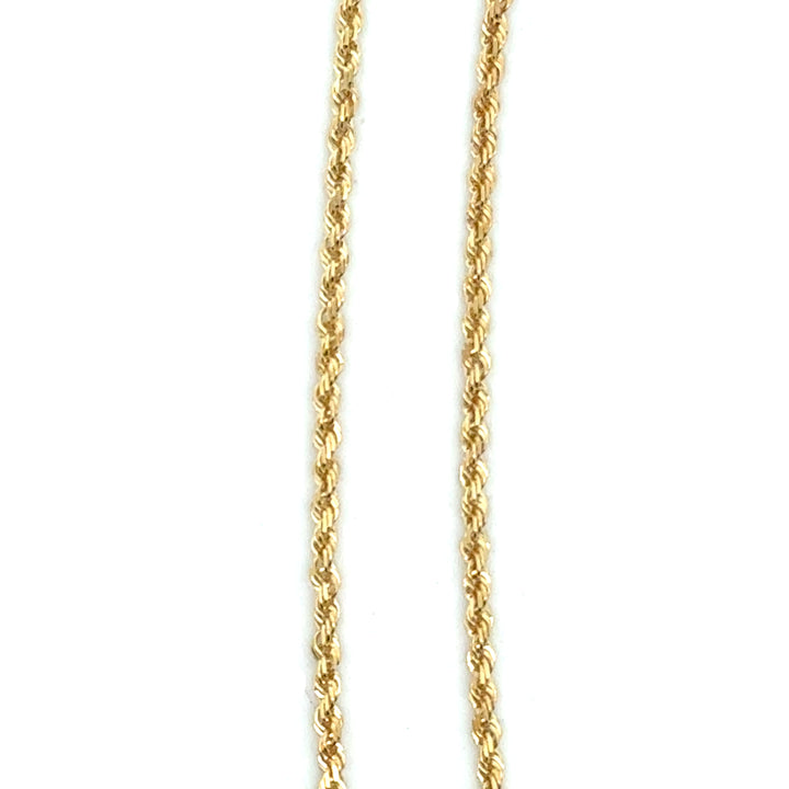 Classic Diamond Cut Rope Chain 14 Karat