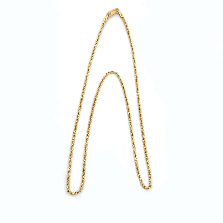 Classic Diamond Cut Rope Chain 14 Karat - Tivoli Jewelers