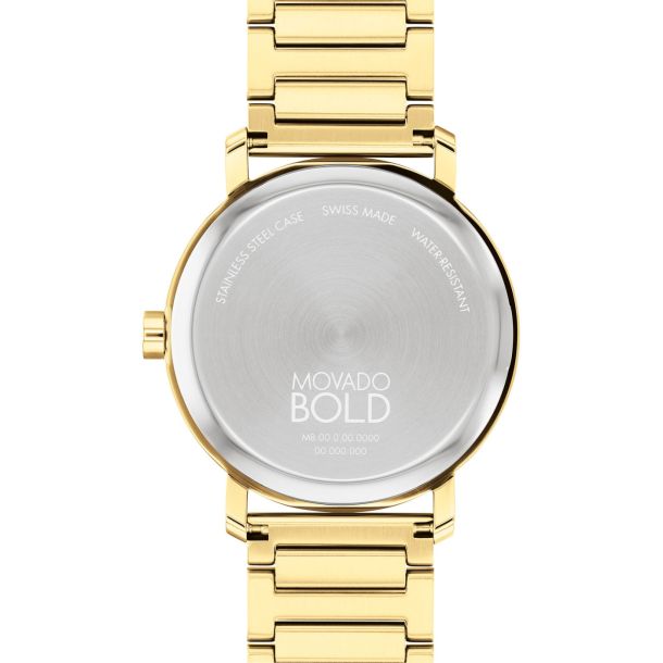 Movado BOLD Evolution Green Dial Gold Ionic-Plated Stainless Steel