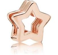 Pandora Reflexions Collection Rose Sleek Star Clip/ Charm 767544 - Tivoli Jewelers