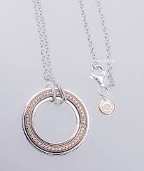 Rose Pandora Signature Two - tone Loop & Chain / 382772c01 - Tivoli Jewelers