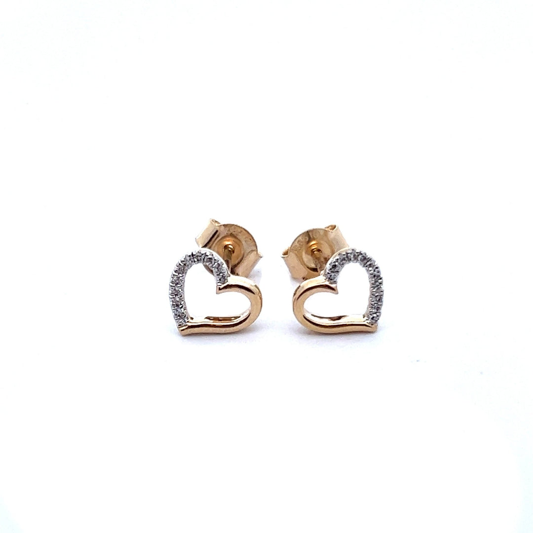 14K Gold Heart Shaped Earrings - Tivoli Jewelers