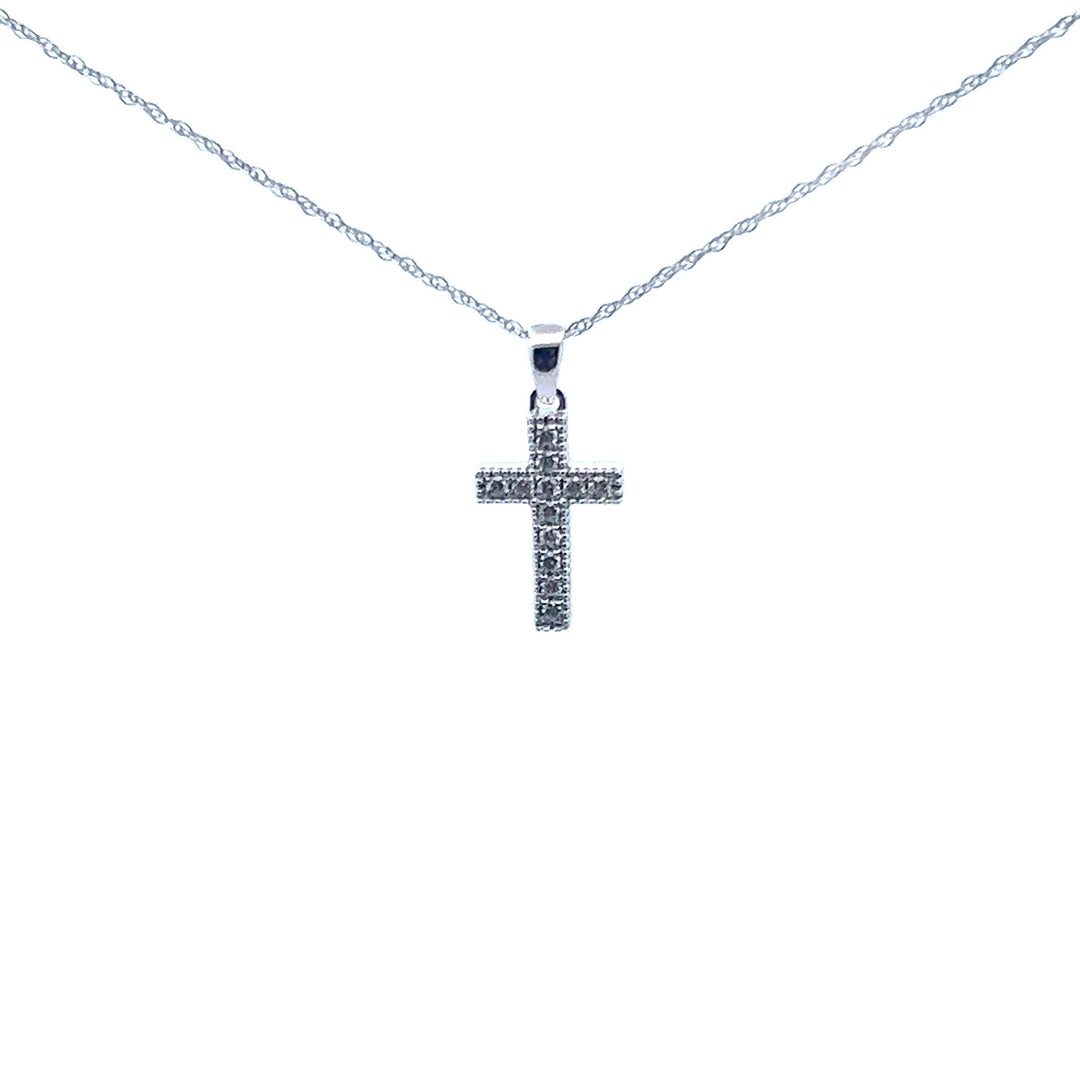 14K White Gold Cross Necklace - Tivoli Jewelers