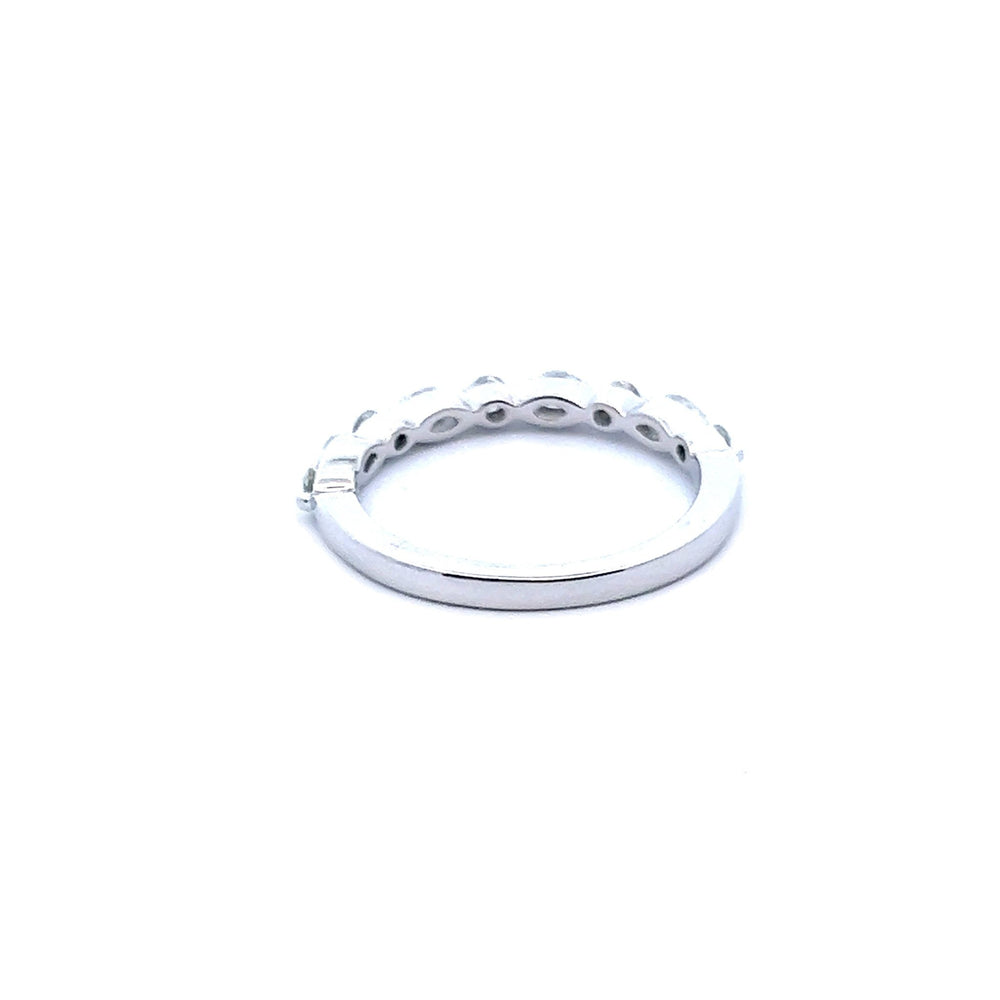 14K White Gold Marquise & Round Diamond Ring - Tivoli Jewelers