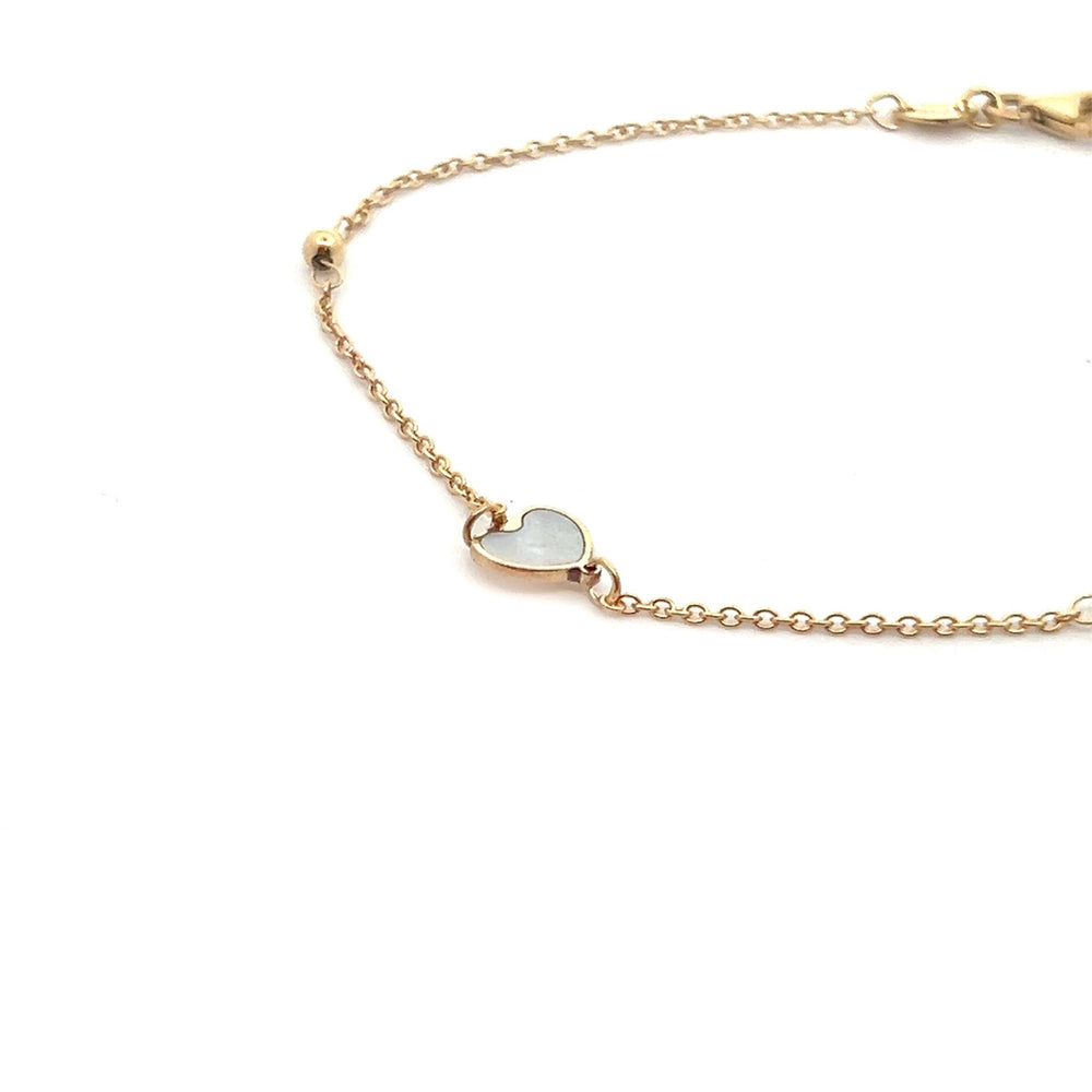 14k Yellow Gold Silver Enamel Charm Bracelet - Tivoli Jewelers