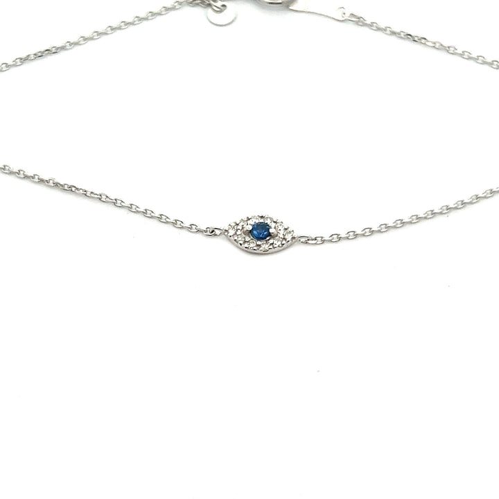 18K White Gold Diamond Eye Bracelet - Tivoli Jewelers