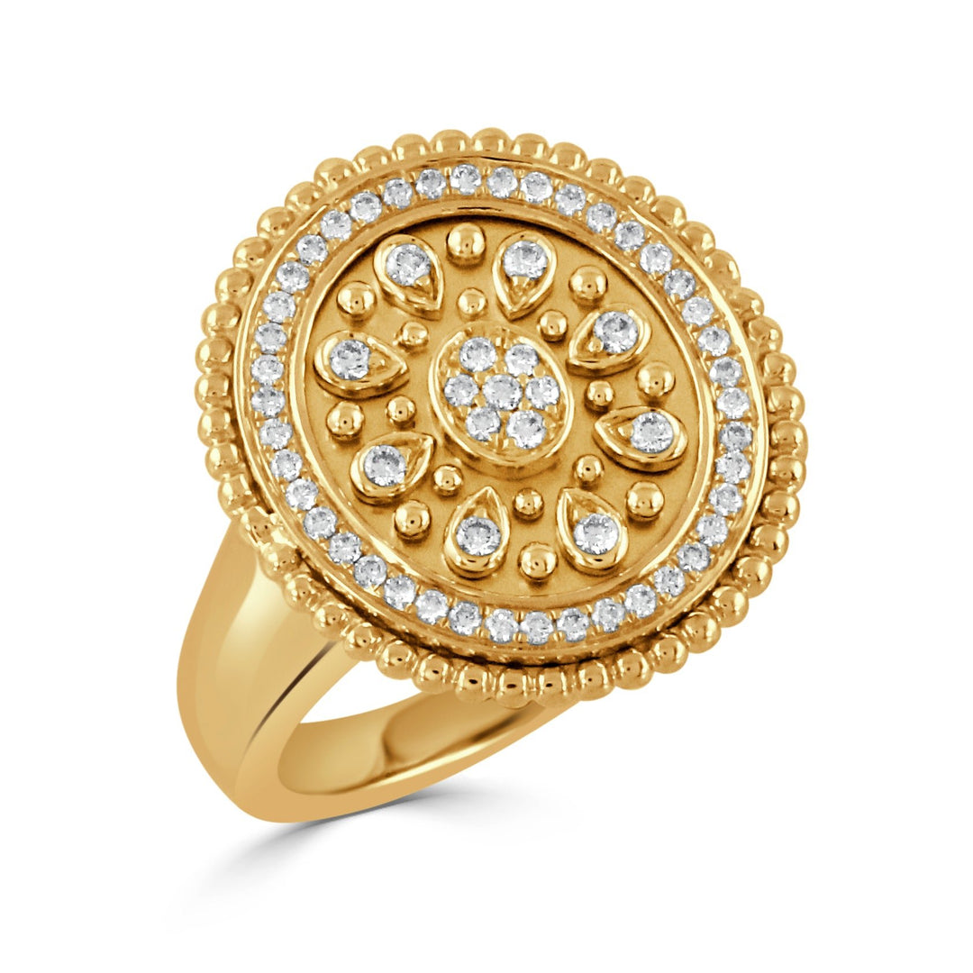 Doves by Doron Paloma 18k Gold Baroque Ring - Tivoli Jewelers