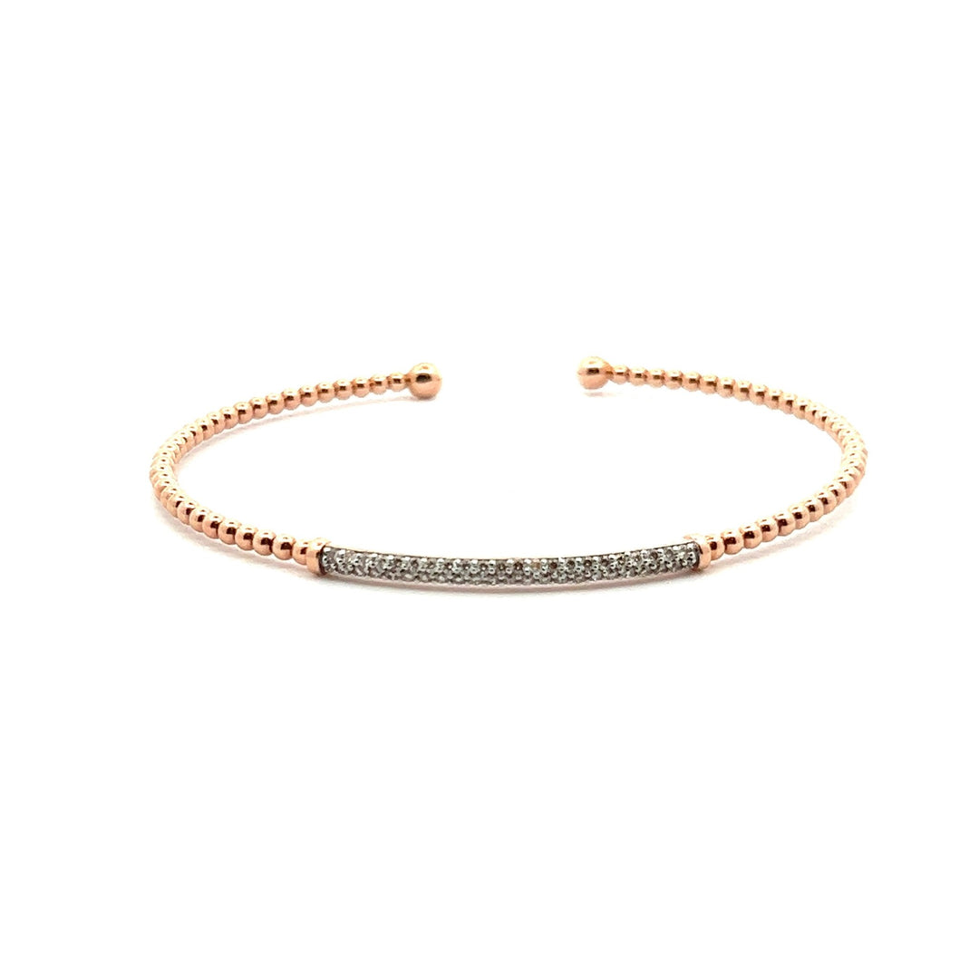 Gabriel & Co. 14k Rose Gold Bujukan Split Cuff Bracelet - Tivoli Jewelers