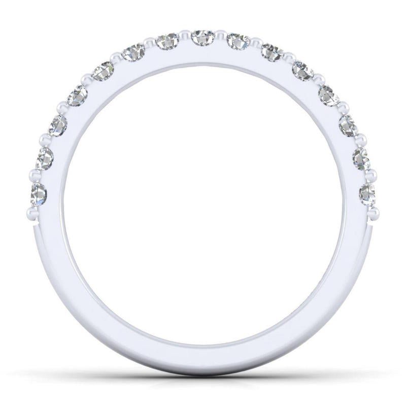 Gabriel & Co. 14k White Gold Contemporary Anniversary Wedding Band - Tivoli Jewelers