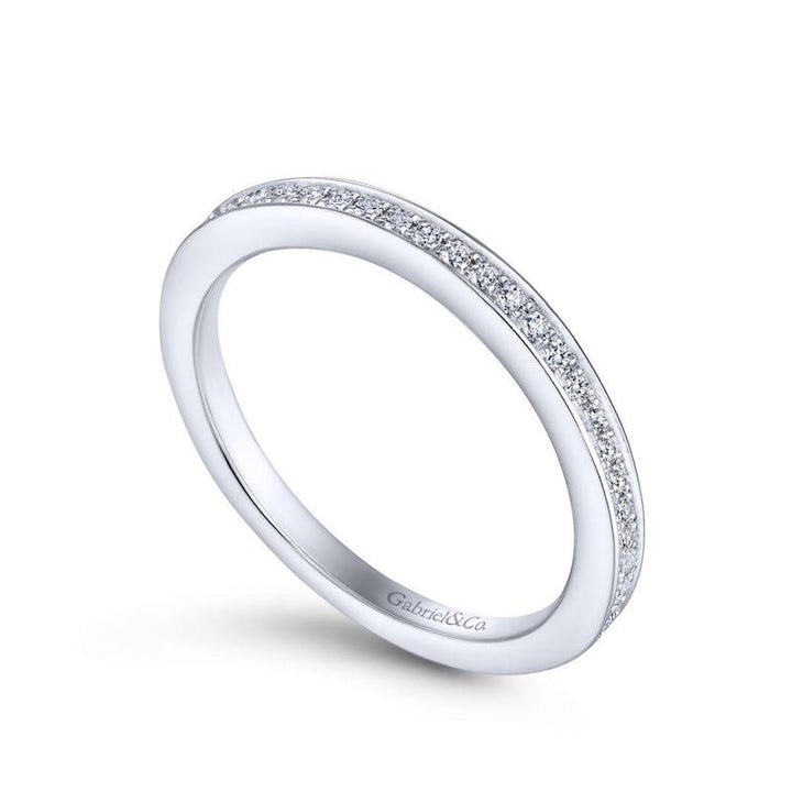 Gabriel & Co. 14k White Gold Contemporary Eternity Wedding Band - Tivoli Jewelers