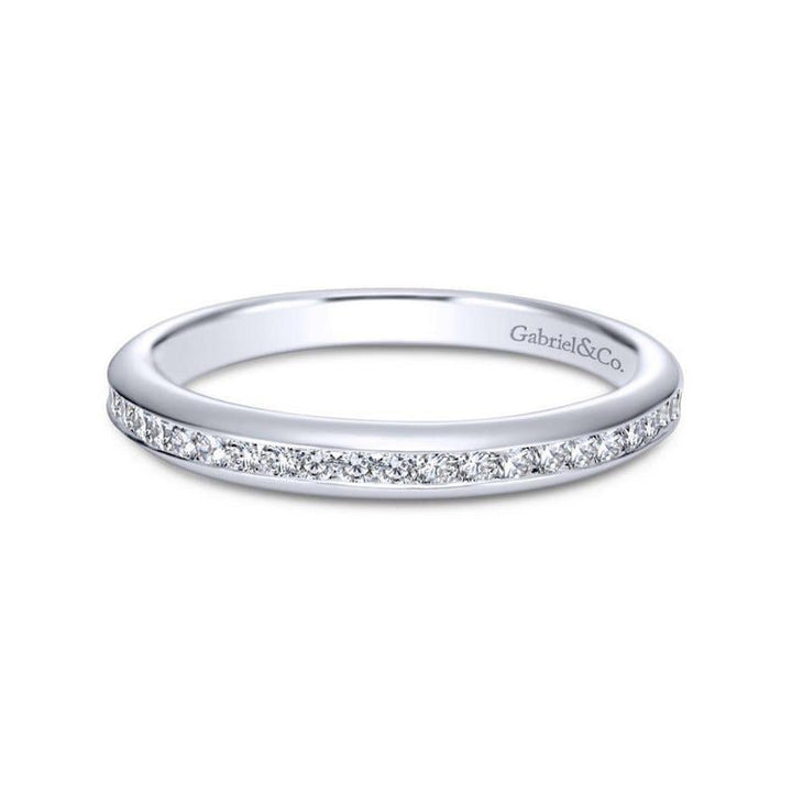 Gabriel & Co. 14k White Gold Contemporary Eternity Wedding Band - Tivoli Jewelers
