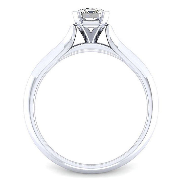Gabriel & Co 14K White Gold Contemporary Solitaire Diamond Engagement Ring - Tivoli Jewelers