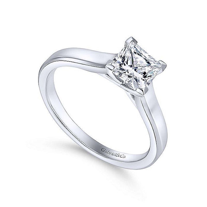 Gabriel & Co 14K White Gold Enid Solitaire Diamond Engagement Ring - Tivoli Jewelers