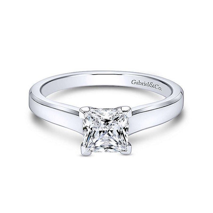 Gabriel & Co 14K White Gold Enid Solitaire Diamond Engagement Ring - Tivoli Jewelers