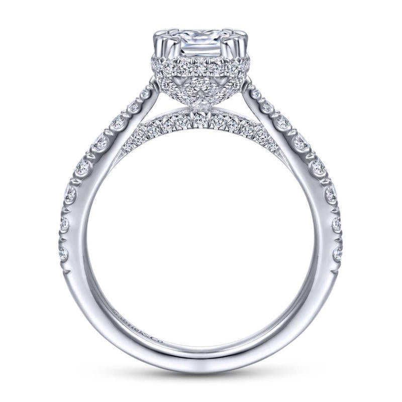 Gabriel & Co. 14k White Gold Infinity Straight Engagement Ring - Tivoli Jewelers