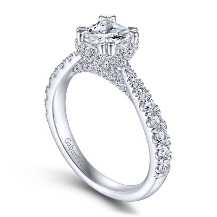 Gabriel & Co. 14k White Gold Infinity Straight Engagement Ring - Tivoli Jewelers