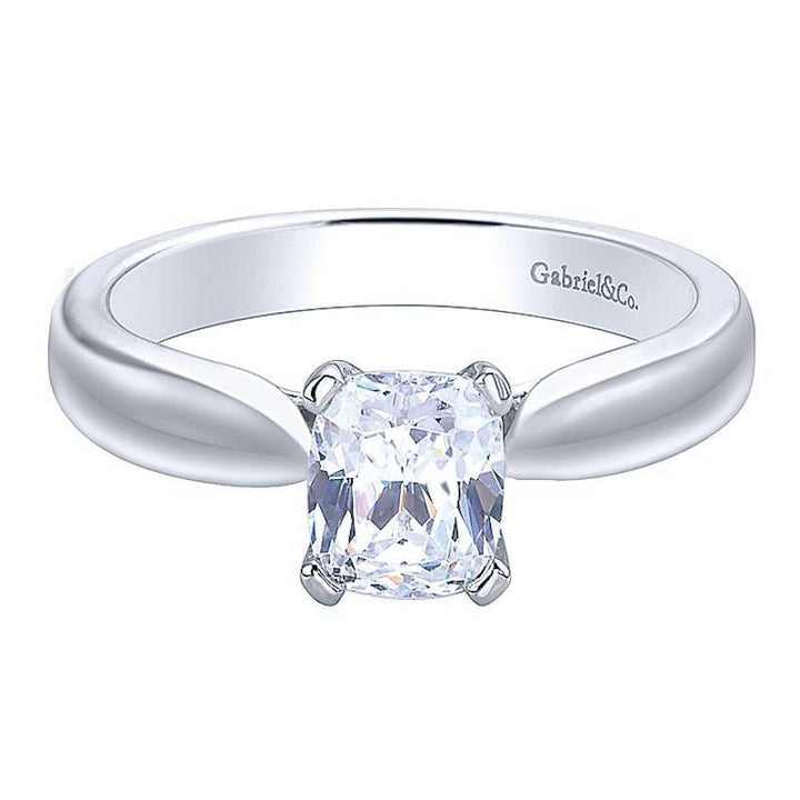 Gabriel & Co 14K White Gold Jamie Solitaire Diamond Engagement Ring - Tivoli Jewelers