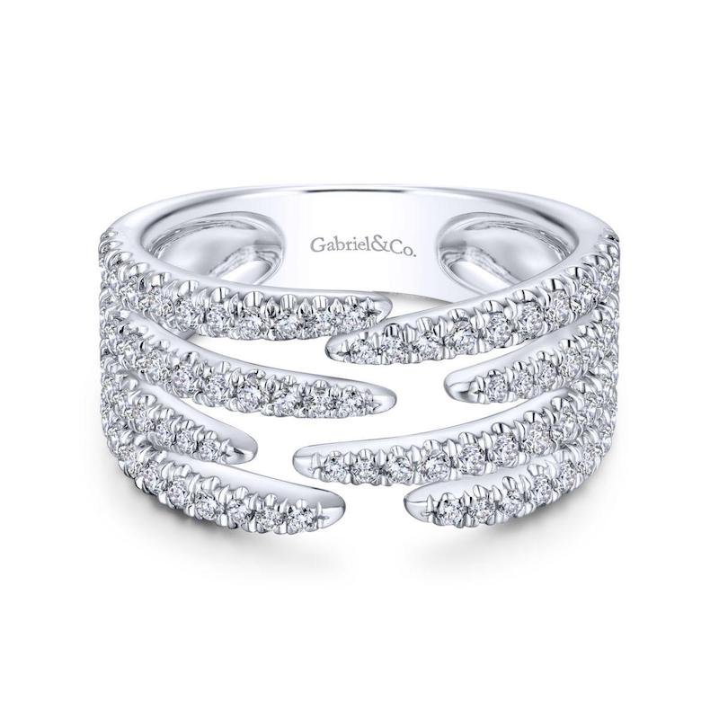 Gabriel & Co. 14k White Gold Kaslique Diamond Ring - Tivoli Jewelers