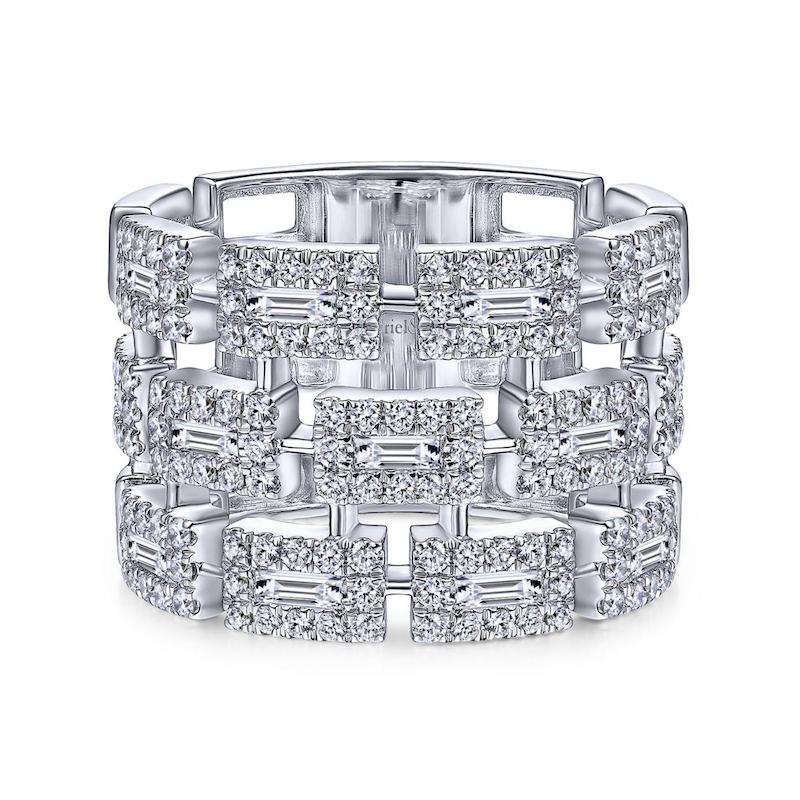 Gabriel & Co. 14k White Gold Lusso Diamond Ring - Tivoli Jewelers