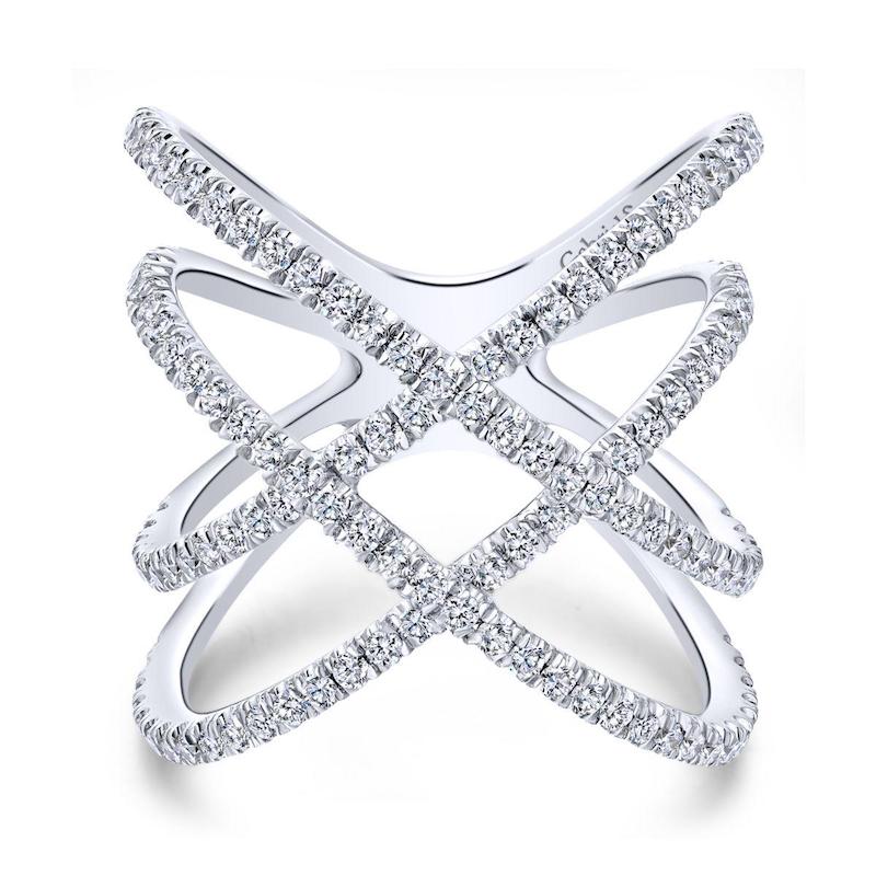 Gabriel & Co. 14k White Gold Lusso Diamond Ring - Tivoli Jewelers