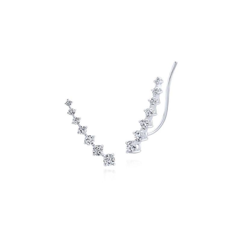 Gabriel & Co. 14k White Gold Lusso Diamond Stud Earrings - Tivoli Jewelers