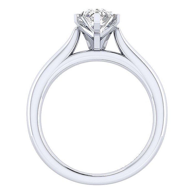 Gabriel & Co 14K White Gold Michelle Solitaire Diamond Engagement Ring - Tivoli Jewelers