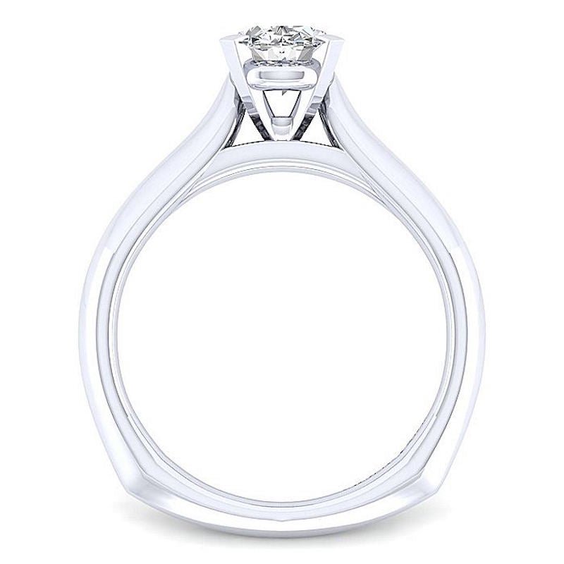 Gabriel & Co 14K White Gold Rina Solitaire Diamond Engagement Ring - Tivoli Jewelers