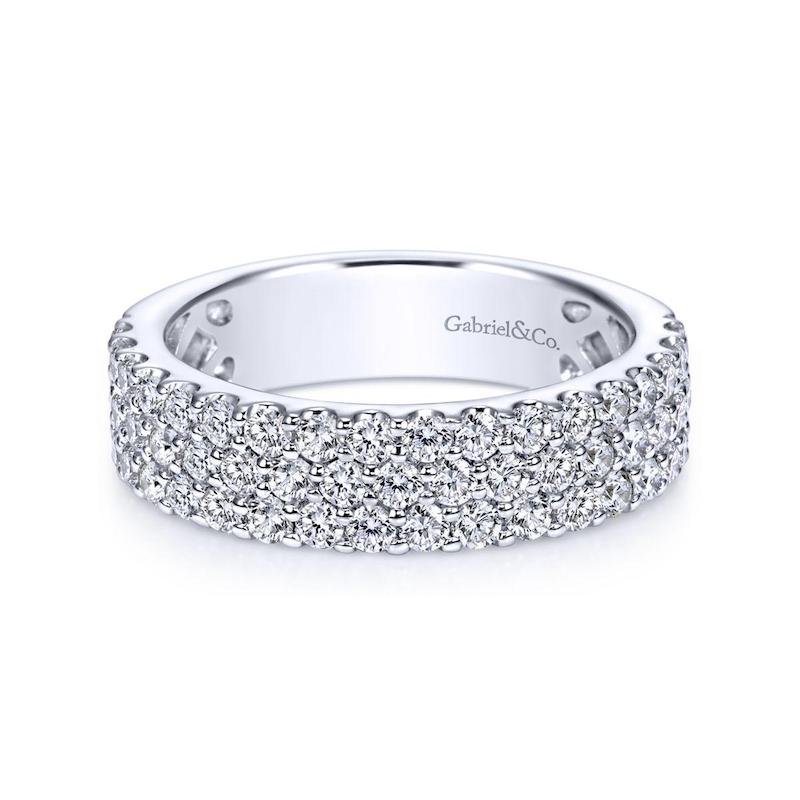 Gabriel & Co. 14k White Gold Stackable Diamond Ring - Tivoli Jewelers