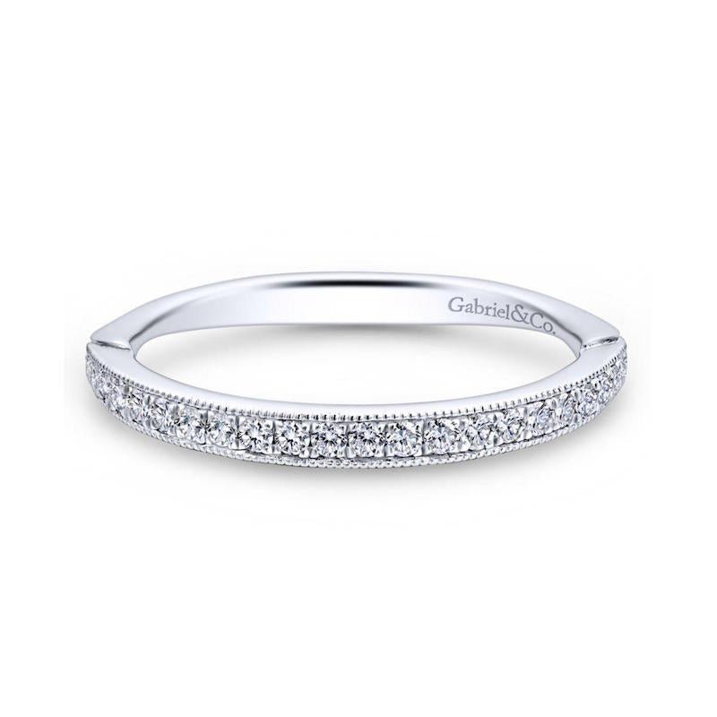 Gabriel & Co. 14k White Gold Victorian Anniversary Wedding Band - Tivoli Jewelers