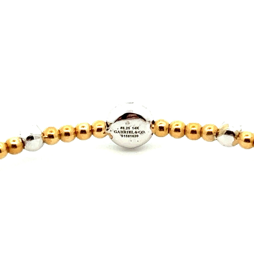 Gabriel & Co. 14k Yellow Gold Bujukan Cluater Station Cuff - Tivoli Jewelers
