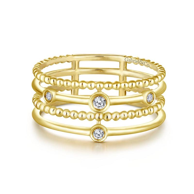 Trivol Rings Gabriel & Co. 14k Yellow Gold Constellations Diamond Ring – Tivoli Jewelers