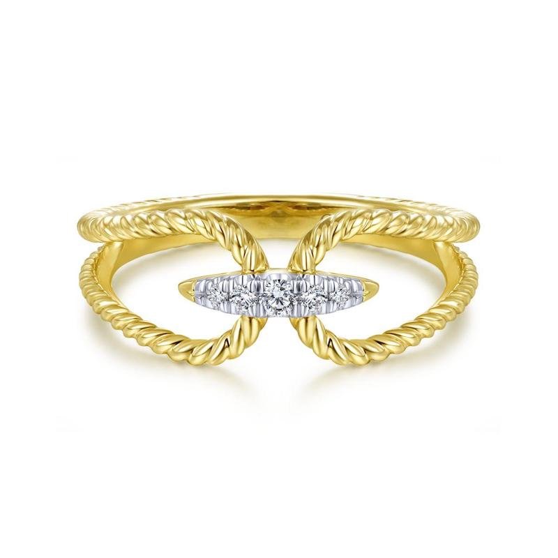 Gabriel & Co. 14k Yellow Gold Hampton Diamond Ring - Tivoli Jewelers