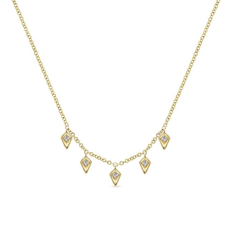 Gabriel & Co. 14k Yellow Gold Kaslique Diamond Necklace - Tivoli Jewelers